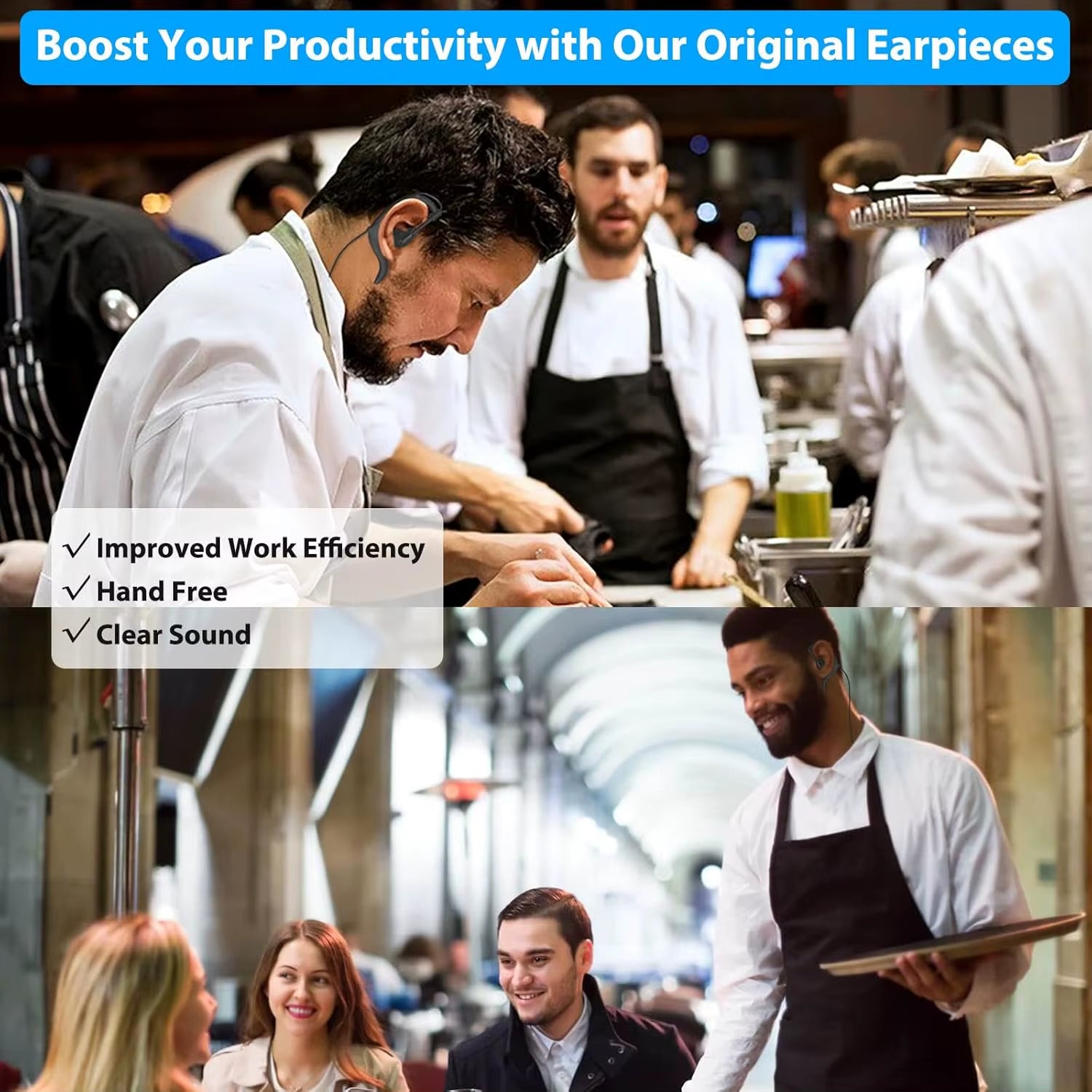 Professional UV-5R Two-Way Radio Walkie Talkie Dual Band UHF VHF Radio+Earpiec for Outdoor with LED Display Channel Encryption