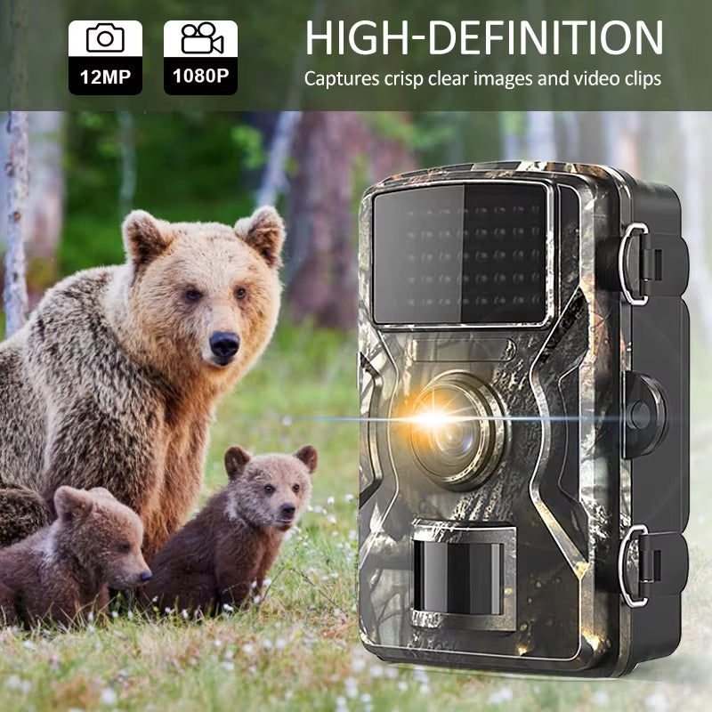 12MP 1080P Trail Hunting Camera Wildcamera Wild Surveillance 2'' TFT Night Vision Wildlife Scouting Cameras Photo Traps Track
