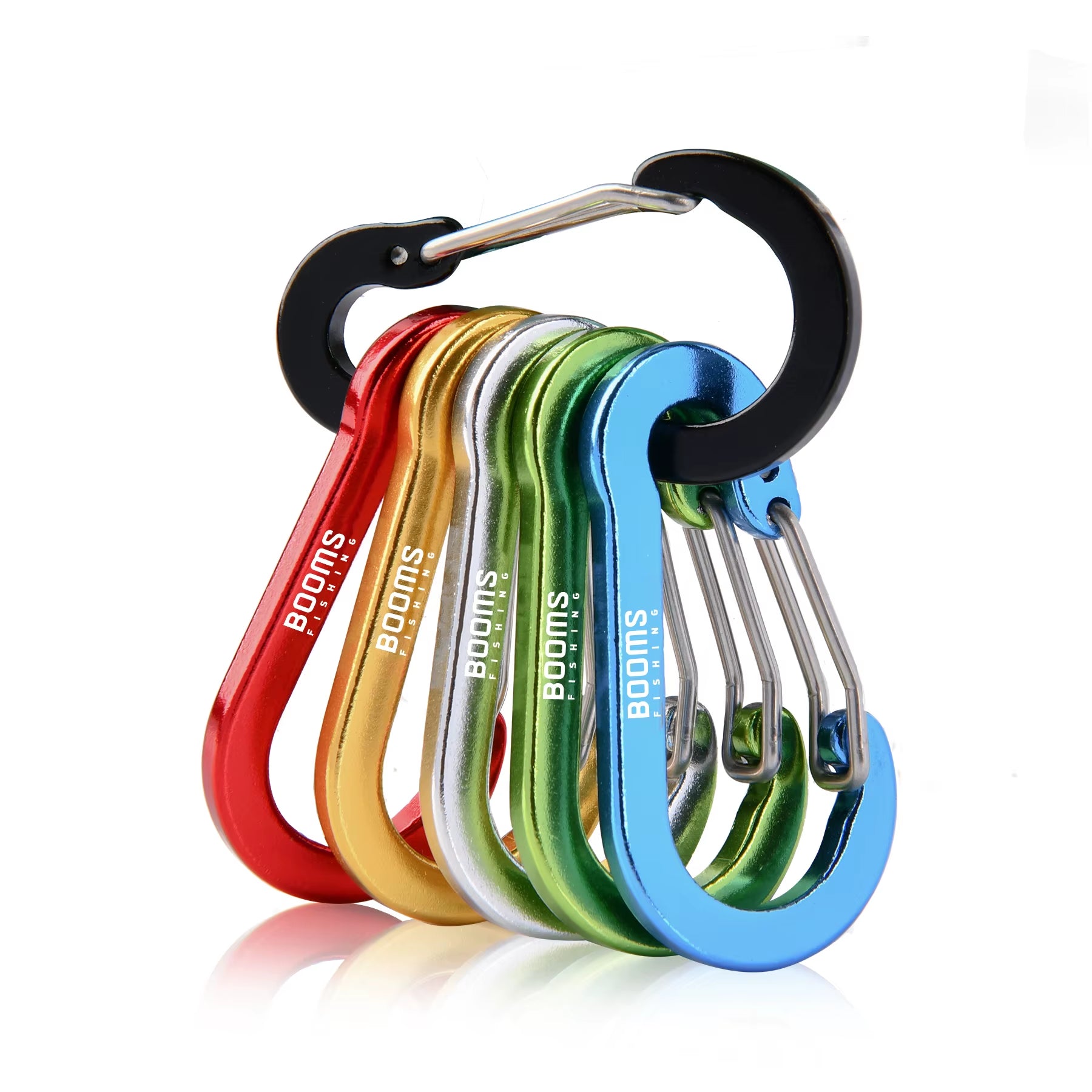 CC1 Steel Small Carabiner Clips Outdoor Camping Multi Tool Fishing Acessories 6Pcs
