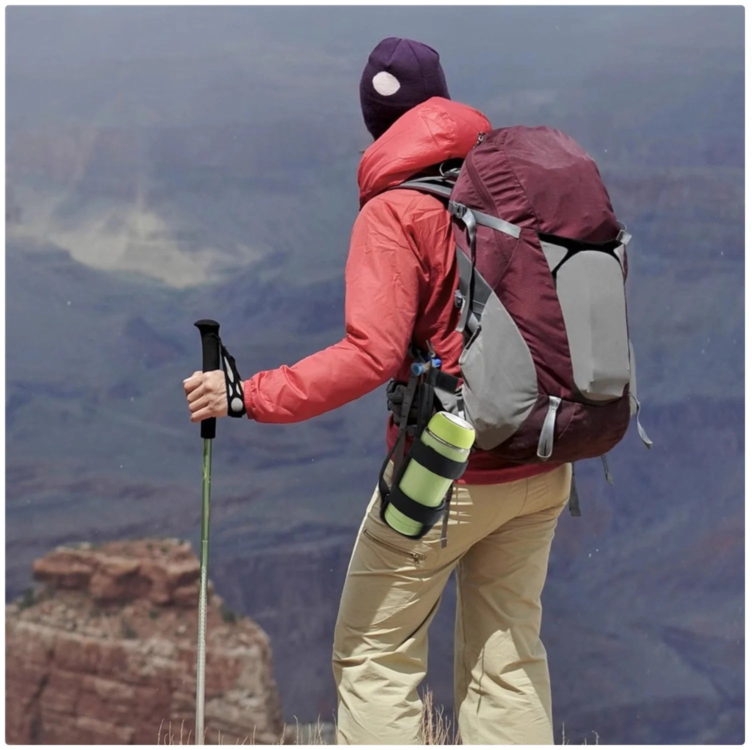 Outdoor Water Bottle Holder for Cycling, Hiking, Camping - Adjustable & Portable Hydration Carrier