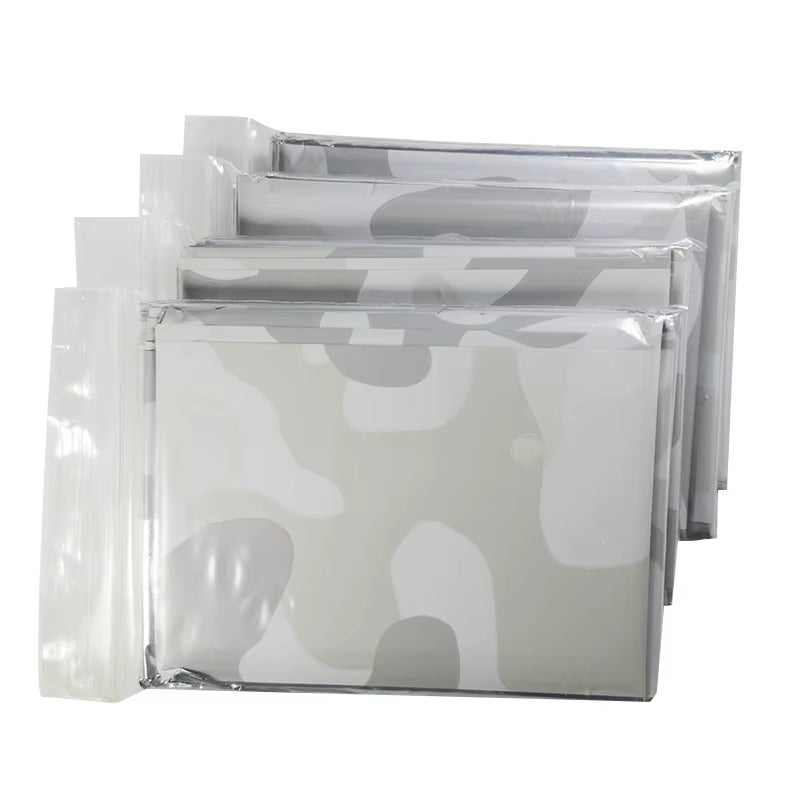 Emergency Thermal Blanket Lightweight Folding Water Resistant Windproof Sunshade Reusable Portable Poncho Camping Mat Cover