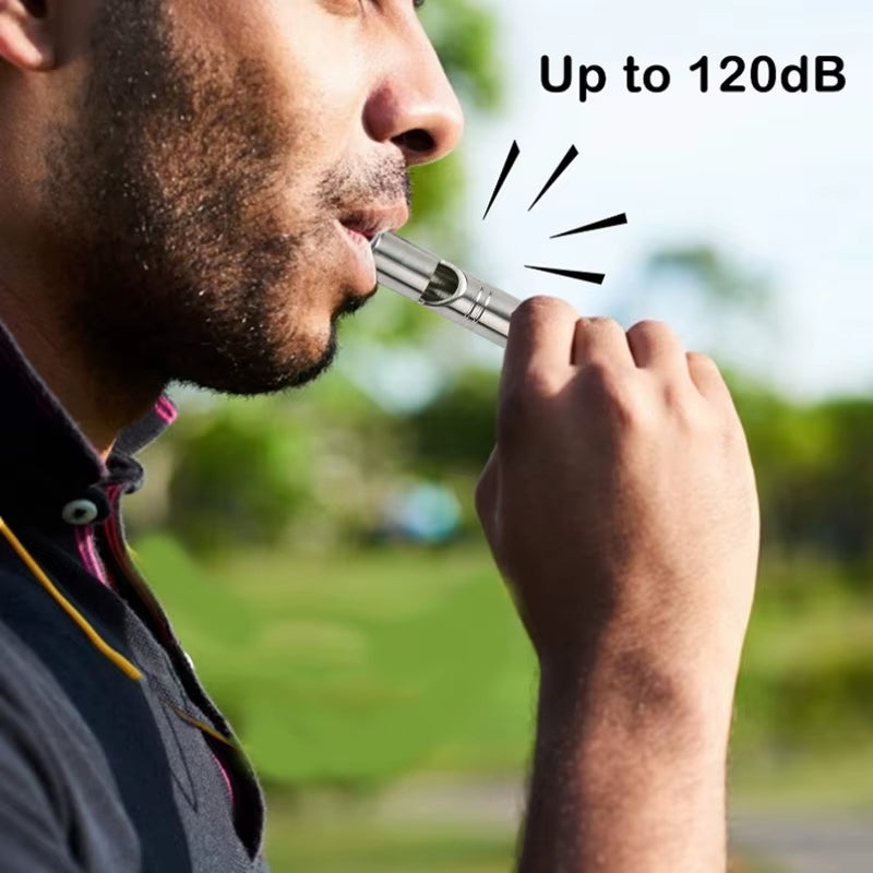 Titanium Whistle Emergency Whistle with Lanyard Safety Survival Whistle Ultralight Camping Whistle Hiking Outdoors Emergency