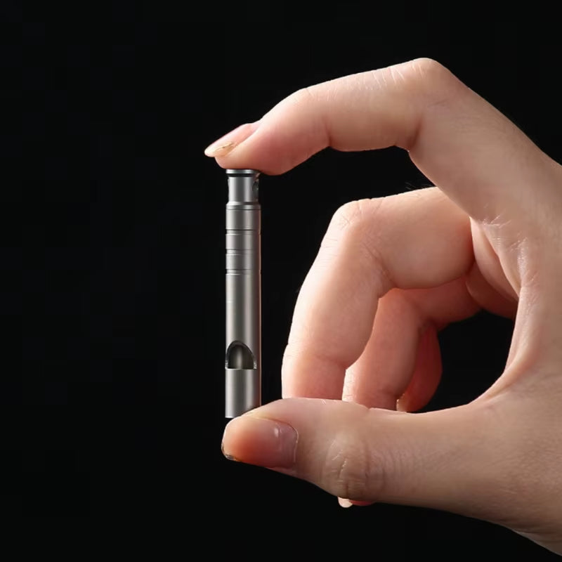 Titanium Whistle Emergency Whistle with Lanyard Safety Survival Whistle Ultralight Camping Whistle Hiking Outdoors Emergency