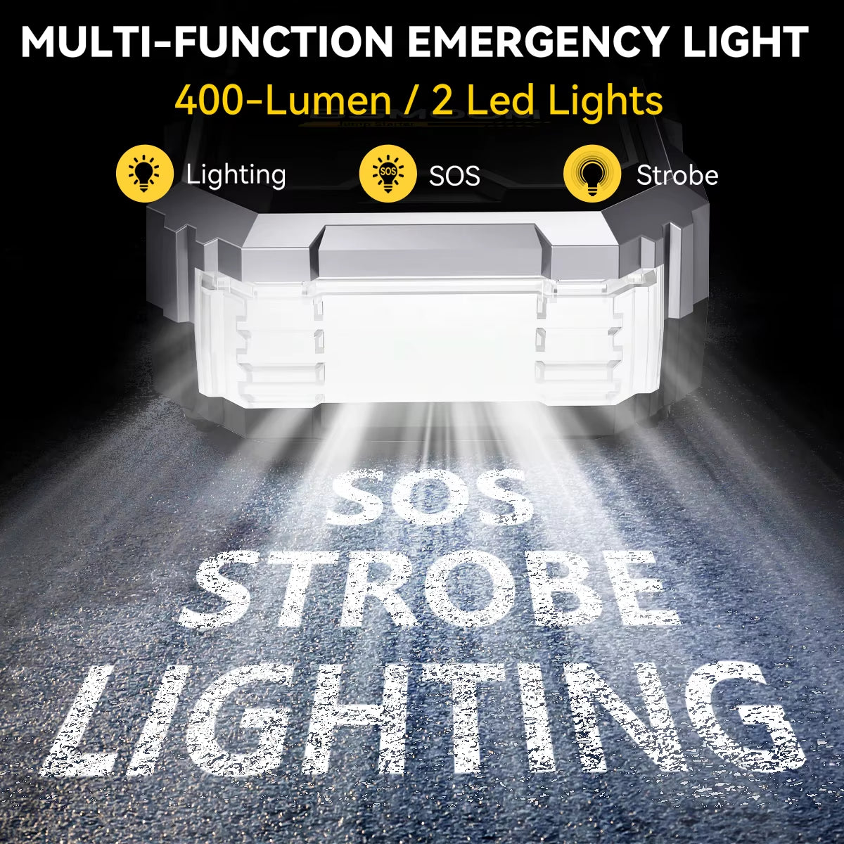 7000A Car Emergency Start Power Supply with Air Compressor, Battery Supercharger and Wireless Tire Inflator 12V Auto Jumper Box